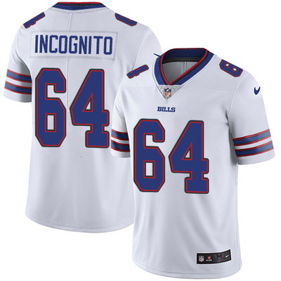 Nike Bills #64 Richie Incognito White Youth Stitched NFL Vapor Untouchable Limited Jersey
