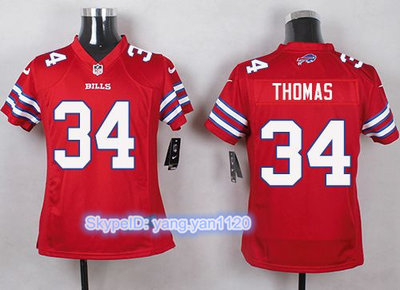 Nike Bills #34 Thurman Thomas Red Youth Stitched NFL Limited Rush Jersey Nike Bills #34 Thurman Thomas Red Youth Stitched NFL Limited Rush Jersey