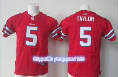 Nike Buffalo Bills #5 Tyrod Taylor Red Youth Stitched NFL Elite Rush Jersey