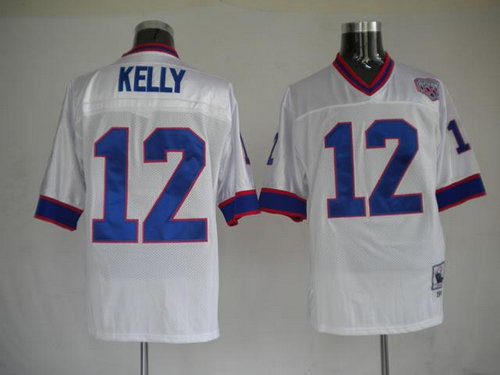 Buffalo Bills 12 kelly white Throwback Jerseys Buffalo Bills 12 kelly white Throwback Jerseys
