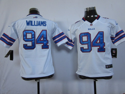 Nike NFL Youth Buffalo Bills 94 Williams White Jerseys Nike NFL Youth Buffalo Bills 94 Williams White Jerseys