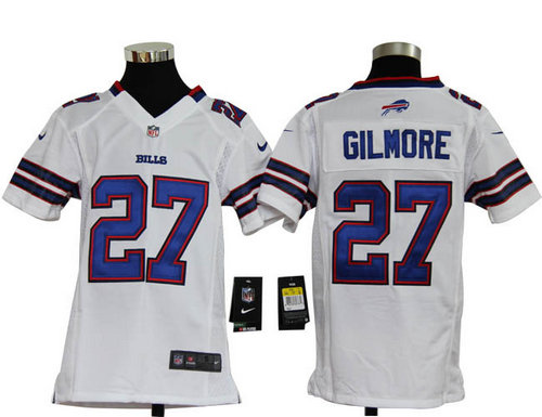 Youth Nike NFL Buffalo Bills 27 Stephon Gilmore White Jerseys
