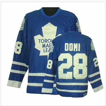 Toronto Maple Leafs #28 Tie Domi Blue CCM Throwback Stitched NHL Jersey