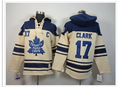 Toronto Maple Leafs #17 Wendel Clark Cream Sawyer Hooded Sweatshirt Stitched NHL Jersey Toronto Maple Leafs #17 Wendel Clark Cream Sawyer Hooded Sweatshirt Stitched NHL Jersey