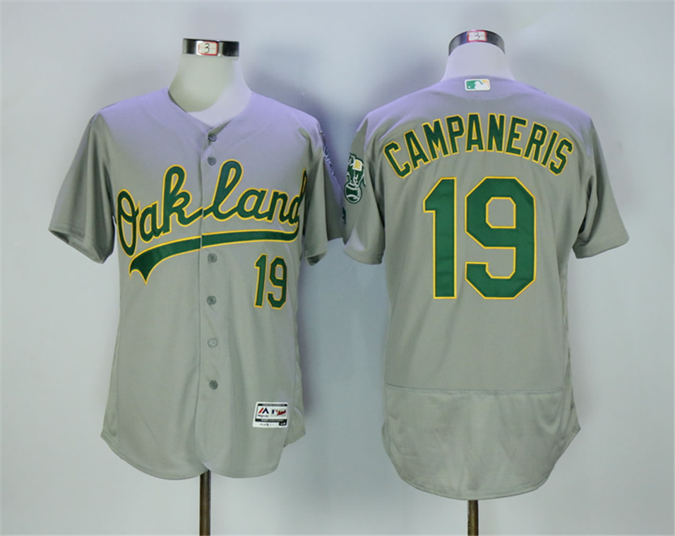 Athletics #19 Bert Campaneris Gray Flexbase Jersey