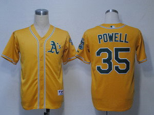 MLB Jerseys Oakland Athletics 35 Powell Yellow