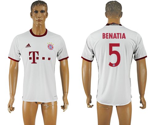 Bayern Munchen #5 Benatia Sec Away Soccer Club Jersey