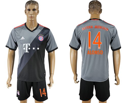 Bayern Munchen #14 Alonso Away Soccer Club Jersey