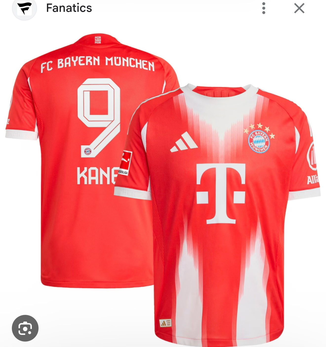2025-26 Bayern Munich Kane 9 Home Jersey