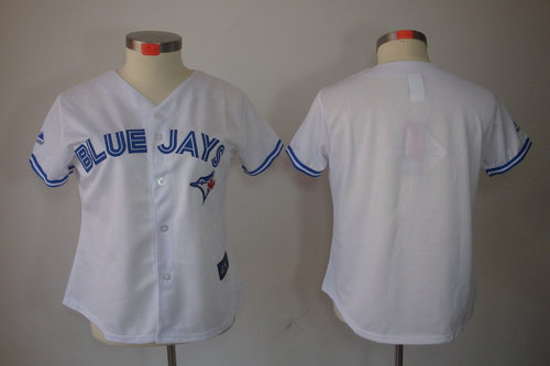 Women Toronto Blue Jays Blank White Jerseys