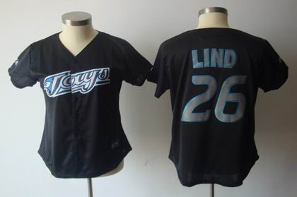 women Toronto Blue Jays 26 lind black jersey