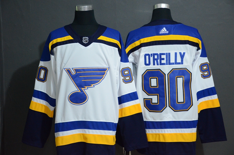 Blues 90 Ryan O'Reilly White Adidas Jersey Blues 90 Ryan O'Reilly White Adidas Jersey
