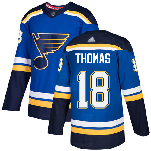 Blues #18 Robert Thomas Blue Home Authentic Stitched Hockey Jersey Blues #18 Robert Thomas Blue Home Authentic Stitched Hockey Jersey