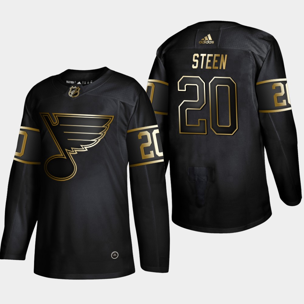 Blues 20 Alexander Steen Black Gold Adidas Jersey Blues 20 Alexander Steen Black Gold Adidas Jersey