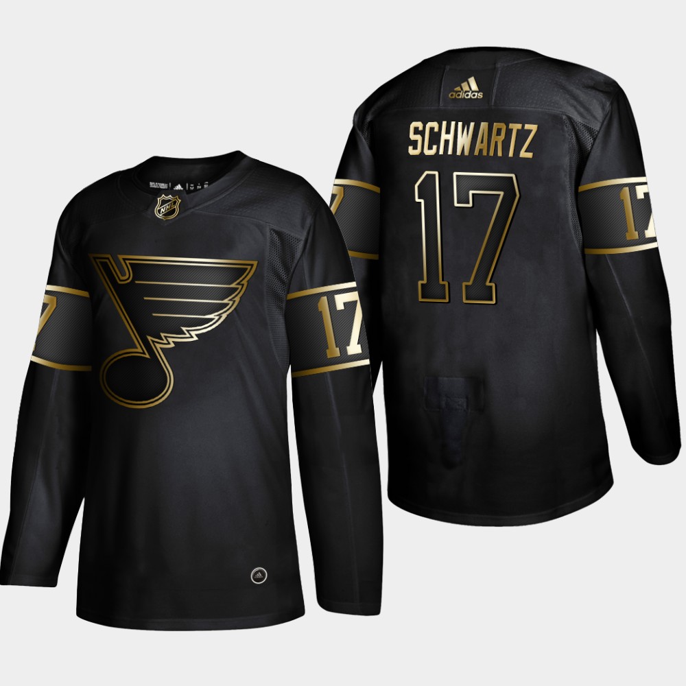 Blues 17 Jaden Schwartz Black Gold Adidas Jersey Blues 17 Jaden Schwartz Black Gold Adidas Jersey