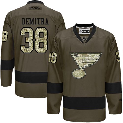 Blues #38 Pavol Demitra Green Salute to Service Stitched NHL Jersey Blues #38 Pavol Demitra Green Salute to Service Stitched NHL Jersey
