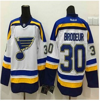 St Louis Blues #30 Martin Brodeur White Stitched NHL Jersey St Louis Blues #30 Martin Brodeur White Stitched NHL Jersey