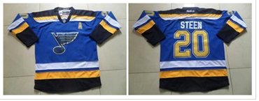 St.Louis Blues #20 Alexander Steen Light Blue Home Stitched NHL Jersey