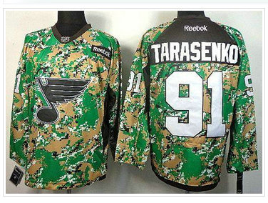 St.Louis Blues #91 Vladimir Tarasenko Camo Veterans Day Practice NHL Jersey