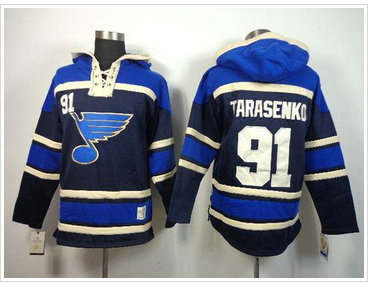 St. Louis Blues #91 Vladimir Tarasenko Navy Blue Sawyer Hooded Sweatshirt Stitched NHL Jersey St. Louis Blues #91 Vladimir Tarasenko Navy Blue Sawyer Hooded Sweatshirt Stitched NHL Jersey