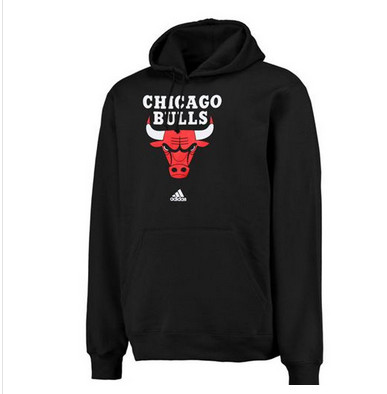 Adidas Chicago Bulls Logo Pullover Hoodie Sweatshirt Black
