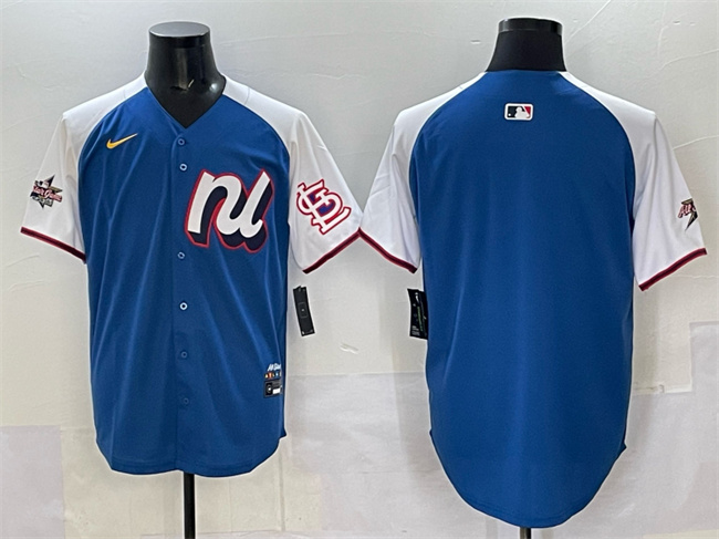 Men's National League St. Louis Cardinals Blank Blue Alternate 2025 All-Star Edition Limited Stitched Baseball Jersey Men's National League St. Louis Cardinals Blank Blue Alternate 2025 All-Star Edition Limited Stitched Baseball Jersey
