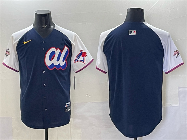 Men's American League Toronto Blue Jays Blank Navy Alternate 2025 All-Star Edition Limited Stitched Baseball Jersey Men's American League Toronto Blue Jays Blank Navy Alternate 2025 All-Star Edition Limited Stitched Baseball Jersey