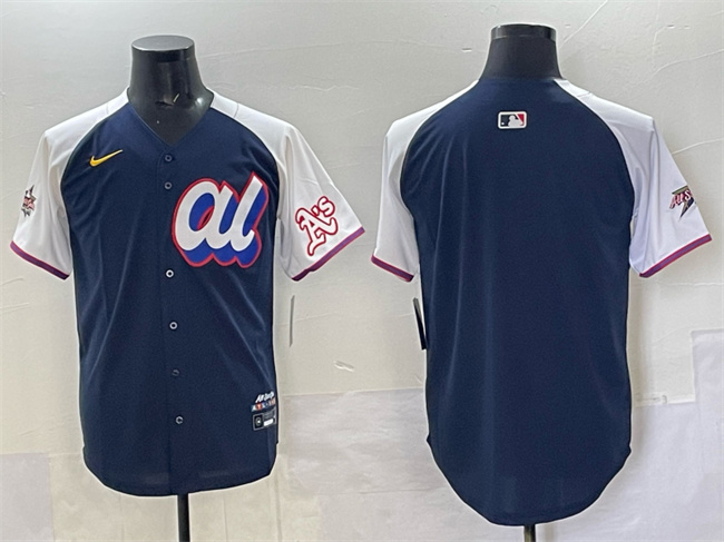 Men's American League Oakland Athletics Blank Navy Alternate 2025 All-Star Edition Limited Stitched Baseball Jersey