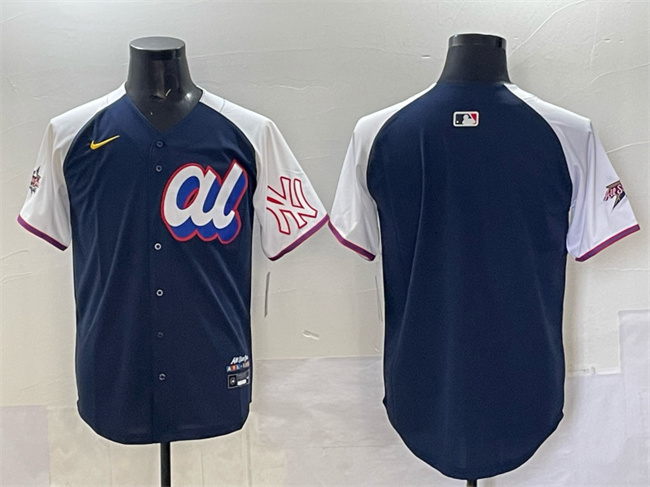 Men's American League New York Yankees Blank Navy Alternate 2025 All-Star Edition Limited Stitched Baseball Jersey Men's American League New York Yankees Blank Navy Alternate 2025 All-Star Edition Limited Stitched Baseball Jersey