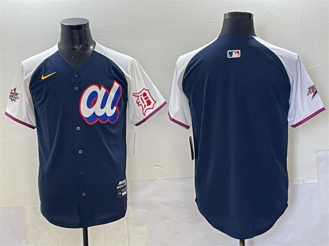 Men's American League Detroit Tigers Blank Navy Alternate 2025 All-Star Edition Limited Stitched Baseball Jersey Men's American League Detroit Tigers Blank Navy Alternate 2025 All-Star Edition Limited Stitched Baseball Jersey