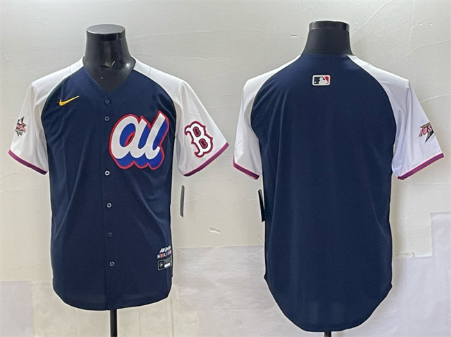 Men's American League Boston Red Sox Blank Navy Alternate 2025 All-Star Edition Limited Stitched Baseball Jersey Men's American League Boston Red Sox Blank Navy Alternate 2025 All-Star Edition Limited Stitched Baseball Jersey