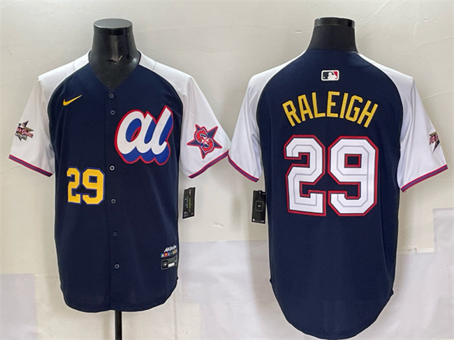 Men's American League #29 Cal Raleigh Navy Alternate 2025 All-Star Edition Limited Stitched Baseball Jersey Men's American League #29 Cal Raleigh Navy Alternate 2025 All-Star Edition Limited Stitched Baseball Jersey