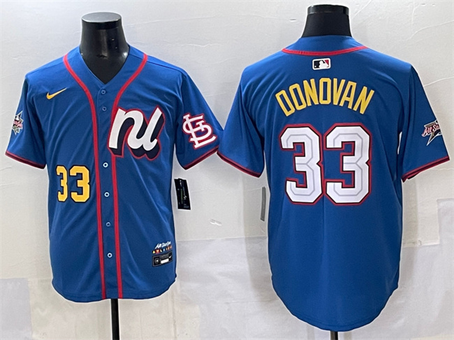 Men's National League #33 Brendan Donovan Blue 2025 All-Star Edition Limited Stitched