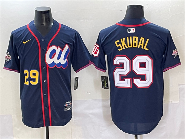 Men's American League #29 Tarik Skubal Navy 2025 All-Star Edition Limited Stitched Baseball Jersey Men's American League #29 Tarik Skubal Navy 2025 All-Star Edition Limited Stitched Baseball Jersey