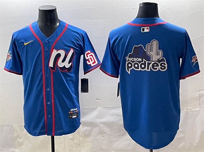 Men's National League San Diego Padres Team Big Logo Blue 2025 All-Star Edition Limited Stitched Baseball Jersey 002 Men's National League San Diego Padres Team Big Logo Blue 2025 All-Star Edition Limited Stitched Baseball Jersey 002