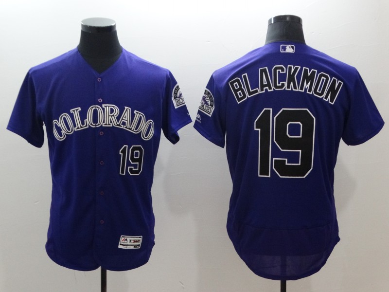 Rockies #19 Charlie Blackmon Authentic Flex Base Stitched MLB Jersey