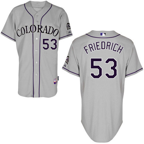 Colorado Rockies #53Christian Friedrich Authentic Personalized Road Gray Jersey