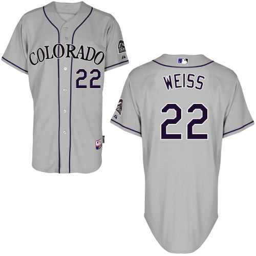 Colorado Rockies #22Walt Weiss Authentic Personalized Road Gray Jersey