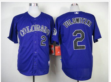 Colorado Rockies #2 Troy Tulowitzki Purple Cool Base Baseball Jersey