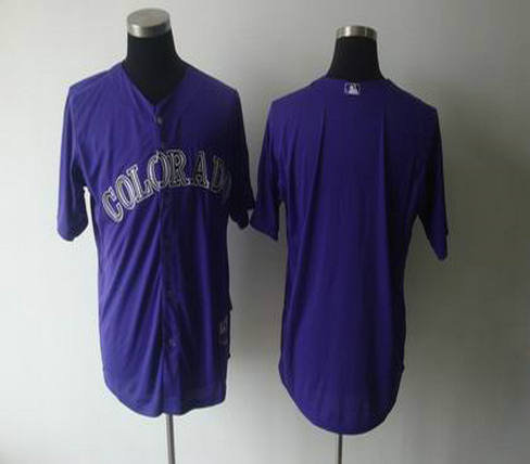 Colorado Rockies blank purple Cool Base Jersey