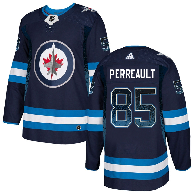 Winnipeg Jets 85 Mathieu Perreault Navy Drift Fashion Adidas Jersey Winnipeg Jets 85 Mathieu Perreault Navy Drift Fashion Adidas Jersey