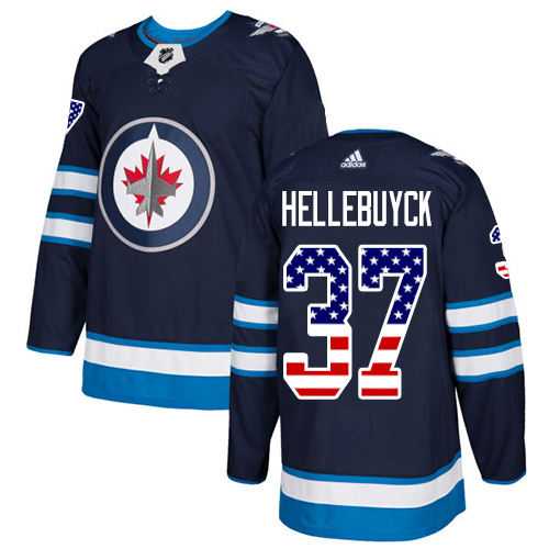 Adidas Jets #37 Connor Hellebuyck Navy Blue Home Authentic USA Flag Stitched NHL Jersey Adidas Jets #37 Connor Hellebuyck Navy Blue Home Authentic USA Flag Stitched NHL Jersey