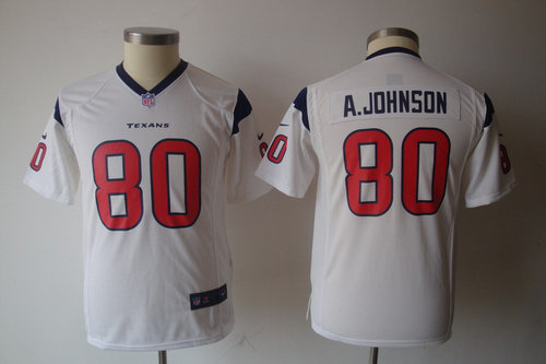 Youth Nike NFL Houston Texans 80 A.Johnson White jerseys