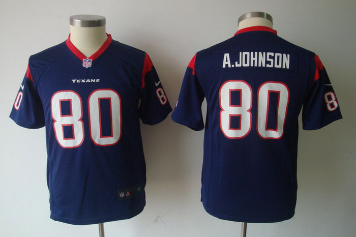 Youth Nike NFL Houston Texans 80 A.Johnson Blue jerseys