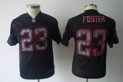 youth Houston Texans 23 Arian Foster BLACK SIDELINE UNITED Jerseys