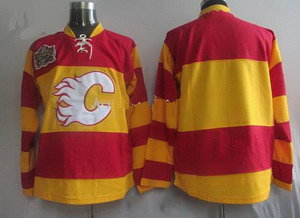Calgary Flames Blank Red Orange Classic Jersey