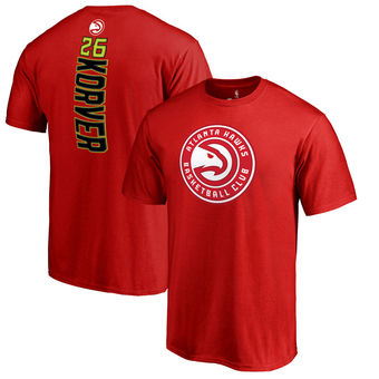 Men's Atlanta Hawks Kyle Korver Red Backer Name & Number T-Shirt