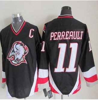 Buffalo Sabres #11 Gilbert Perreault Black CCM Throwback Stitched NHL Jersey