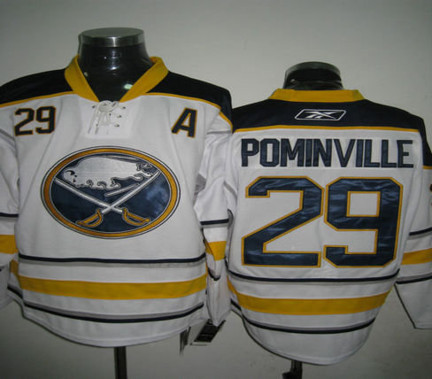 Buffalo Sabres Jerseys 29 POMNVILLE Away White Jersey