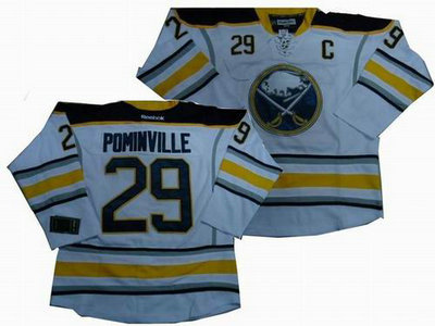 New Buffalo Sabres 29 Jason Pominville white jerseys